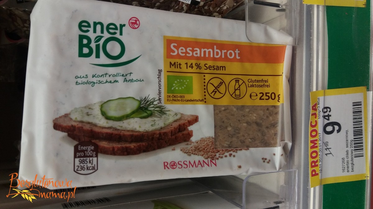 Rossmann chleb Sesambrot Bezglutenowa mama