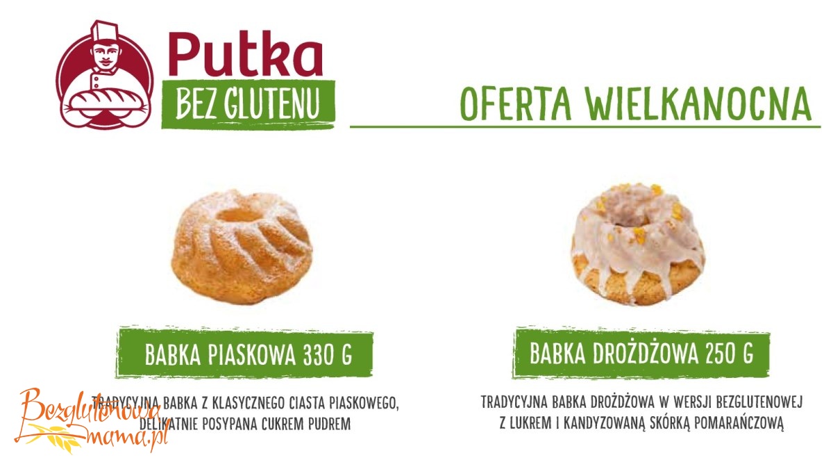 Wielkanoc bez glutenu oferta piekarni Putka